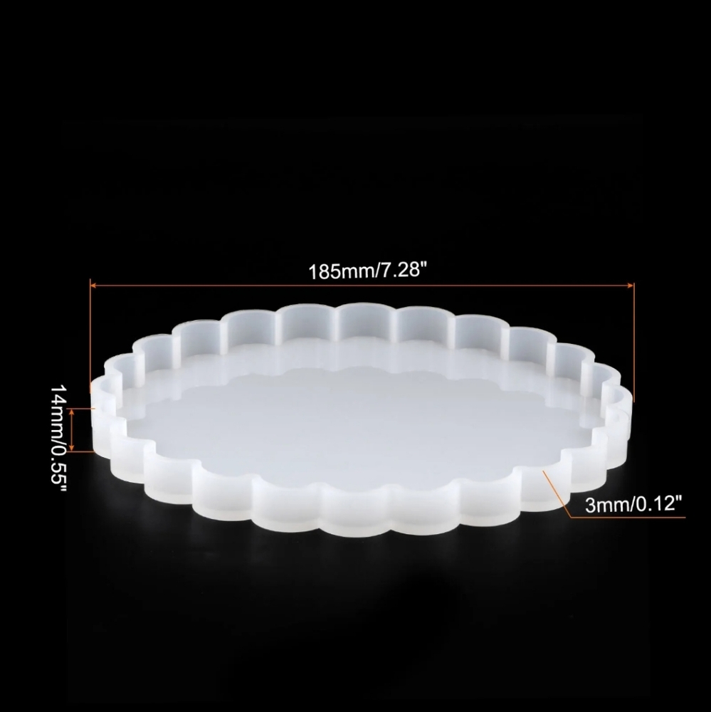 INGSI Large Silicone Tray Mold 8" Round Geode Resin Coaster Resin Mold Casting
